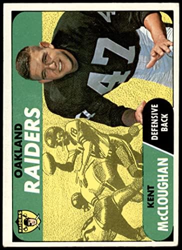1968 Topps 12 Kent McCloughan Oakland Raiders (Foci Kártya) VG/EX Raiders Nebraska