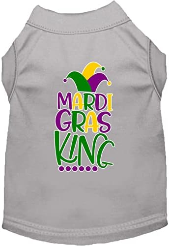 Mardi Gras Király Képernyő Nyomtatás Mardi Gras Kutya Póló Sárga XL