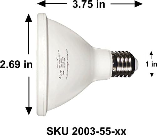 ALZO 12W (100W) Örömteli Fény® Szabályozható LED Teljes Spektrumú PAR30 Spot Lámpa Izzó 5500K Fényes Fehér Napfény, 1020 Lumen, 120,