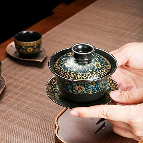 PDGJG Tea Szett Kerámia Kung Fu Teaset Porcelán Teáscsésze Szolgáltatás Gaiwan egy Csésze Tea Tea Szertartás Teáskanna