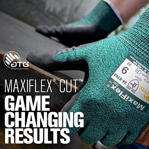 MaxiFlex Vágott 34-8743 Vágott Ellenálló Nitril Bevonattal Kesztyűben Zöld Kötött Shell, illetve a Prémium Nitril Bevonattal