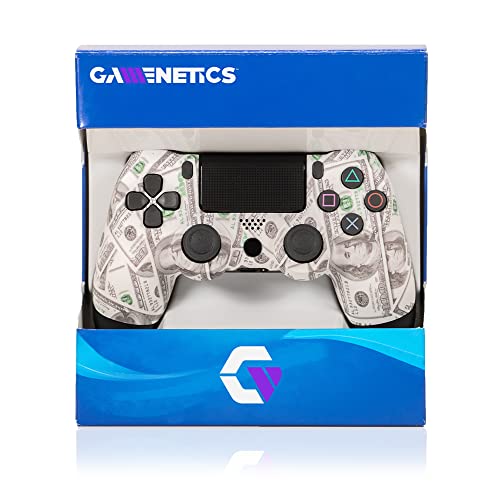 Gamenetics Egyéni Pénzt Fehér Hivatalos Vezeték nélküli Bluetooth Vezérlő PS4 Konzol - PC - Soft Touch - Ensz-Átírt - Videó Gamepad