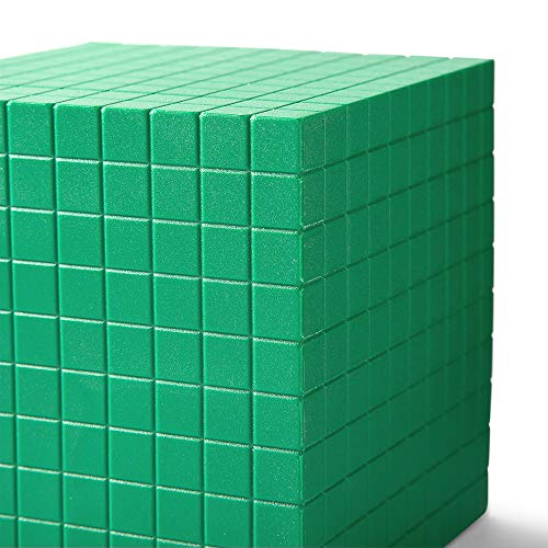 hand2mind 1 Blokk, Műanyag Zöld Bázis Tíz Kockákra, a Hely Érték Manipulatives, 10-es alapú Blokk, Számolás Manipulatives, Matematika Manipulatives