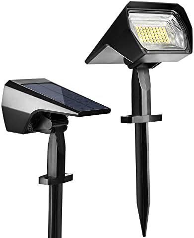 SOLPEX Napenergia Spot lámpa Kültéri 2 Csomag, 2 az 1-ben 45 Led Flexibilis Napelem Reflektorok Kültéri Vízálló, IP67 Vízálló Napelemes