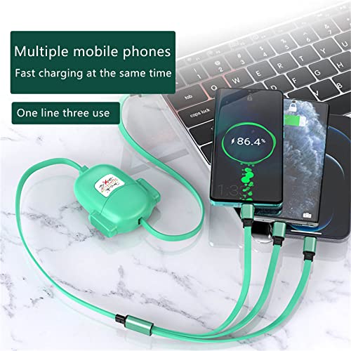 TOMURA Négy Felszerelés Behúzható 3 in 1 USB-Kábel információs Vonalat Univerzális Hordozható Gyorsan Kábel, Négy Felszerelés Behúzható,Kompatibilis