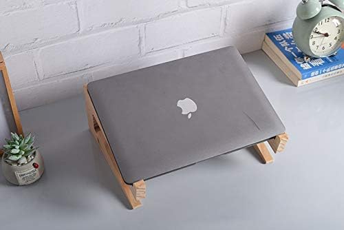 Fa Laptop Állvány,Függőleges Laptop Tartót a MacBook Felület Chromebook,Fa Laptop Állvány Est hordozható (Laptop Állvány Kevesebb,