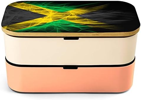Jamaica Zászló Ebéd Konténer 2 Rakható Modern B-hu-Doboz Villa, Kanál, az ebédlőben a Munka Iskolai Piknik