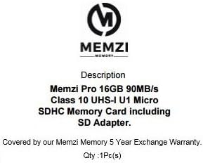 MEMZI PRO 16GB Class 10 90MB/s Micro SDHC Memória Kártya SD Adapter HTC 10 vagy HTC Desire 10 Sorozat Mobiltelefonok