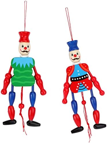 Toyvian Marionett Bábok Marionett Bábok Dekoratív Diótörő Kézzel készített Fa Mini Király Játék Gyűjthető Diótörő Dekoráció 2db Random