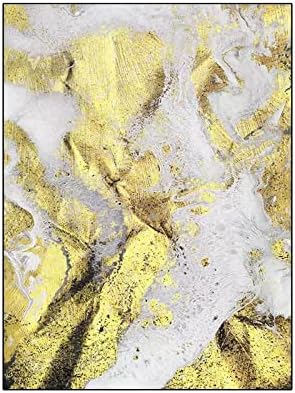 SHOUJIQQ Kézzel Festett Függőleges olajfestmény - Absztrakt Aranyozott Nagy Méretű Bejárat Művészi olajfestmény, Vászon,Modern Alkotás