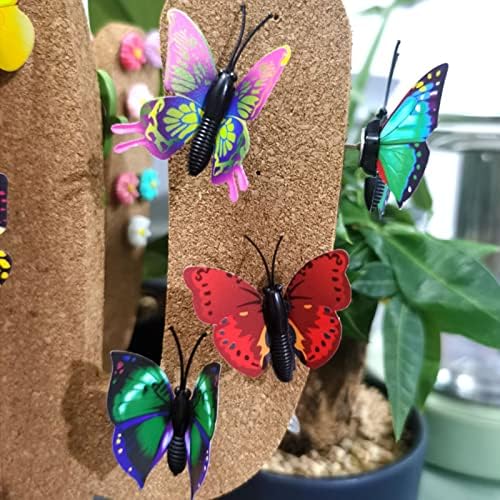 100 Db Pillangó rajzszöget, BetterJonny 3D Pillangó Kreatív Kitűzőre Dekoratív Pillangó Cetlikre Színes, Aranyos rajzszöget DIY