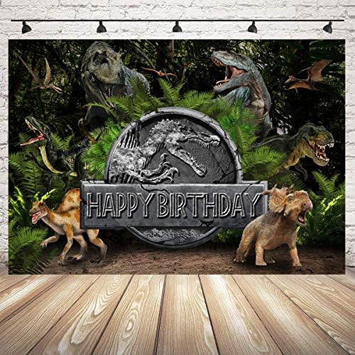 Sensfun Dinoszaurusz Hátteret Gyerekek Szülinapi Dekoráció Jurassic Dinoszaurusz Téma Fotó Hátterekkel, Dino Fotózás Hátteret