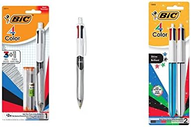BIC-4-Color 3+1 Golyóstoll, Ceruzát, Közepes Pont (1.0 mm), 0.7 mm-es Ólom, Válogatott Festékek, 1-Gróf & 4-Color Shine golyóstoll,