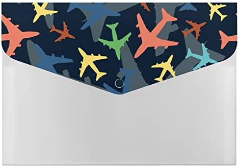 Színes Repülőgépek Bővülő Fájl Mappa, 6 Zsebbel, egy mappában Szervező Aranyos Mappákat Dokumentumok