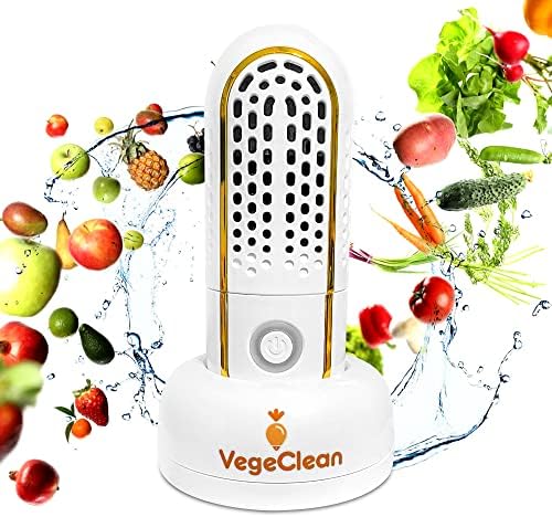VegeClean Zöldség-Gyümölcs Tisztító, Hordozható 4400mah, Kapszula Alakú Gyümölcs & Növényi Mosógép, USB Újratölthető Gyümölcs Tisztító Gép,