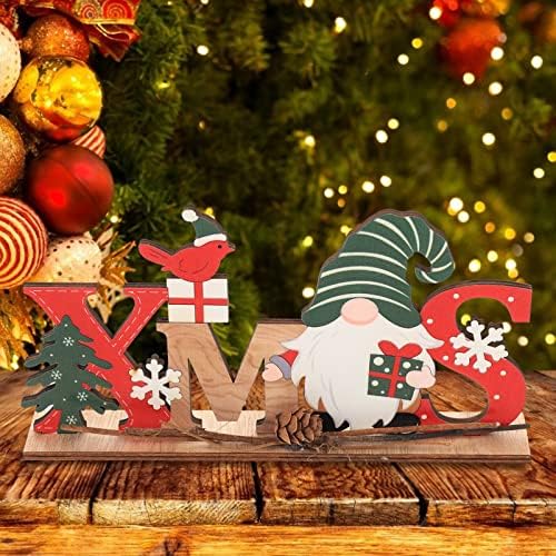 Tofficu Karácsonyi Dekorációk, Karácsonyi Gnome Fa Alá Karácsonyi asztali Díszek szabadon álló Santa Dísz Táblázat Topper Asztaldísz