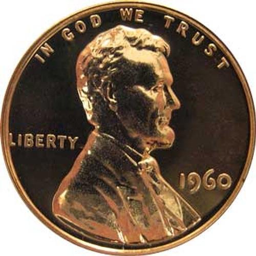 1960 (NAGY DÁTUM) O Gem Bizonyíték Lincoln Memorial-Kal MINKET Érme Penny