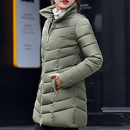 Női Kabát Téli, Klub Gyönyörű Kabátok, Női Hosszú Ujjú Őszi Hosszú Garbó Kabátok Cipzáras Pamut Szilárd