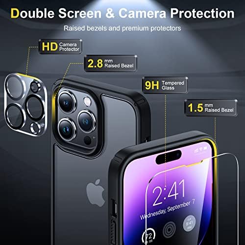 Humixx 【5 az 1-ben Tervezett iPhone 14 Pro Max Eset & Telefon Csatlakoztatási Autó 【Katonai-Fokozatú Super Szívó】