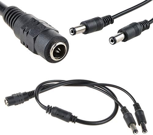 J-ZMQER 1 2 hálózati Elosztó Adapter Kábel Kompatibilis a CCTV Megfigyelő Kamera