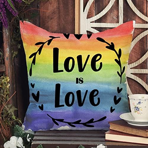 Meleg Büszkeség Szivárvány LMBT Azonos nemű Meleg Párnát Fedezi a szerelem az Szerelem párnahuzat párnahuzat Valentin Nap Decortaive