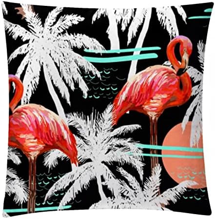 VBFOFBV Készlet 2 Ágyéki Párna, Takaró, Puha Dekoráció Otthon Parasztház Dekoráció, Flamingo Kókusz Fa Modern Minta