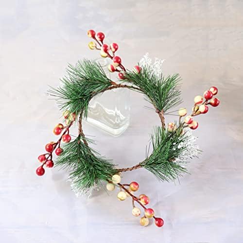 Karácsonyi Gyűrű, Kézzel készített Díszes Reális Élénk Fesztivál Asztal Dekoráció DIY Mesterséges Növény, Gránátalma, Narancs