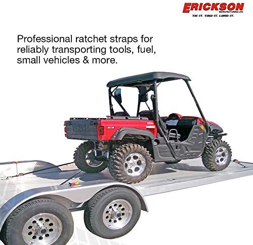 Erickson 04418 Pro Series Piros 1 x 10' Behúzható Ratcheting Tie-Le Heveder, (Tároló Táska 4, 1200 kg Terhelhetőség)