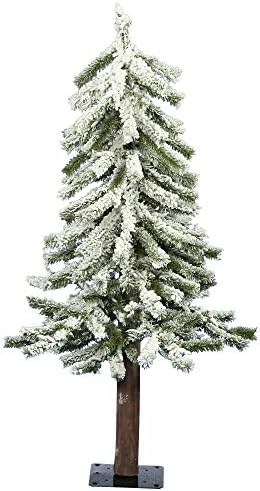 Vickerman Mesterséges 2' x 14 Özönlöttek Alpesi karácsonyfa, Kivilágítatlan - Hó Borított Fa Ál - Szezonális Beltéri lakberendezés -