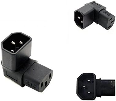 Adapter IEC 320 C14, hogy C13,Golbalma 90 Szög PDU SZÜNETMENTES tápegység Dugó/Aljzat 2 Pack 3 Pin Hosszabbító Adapter Aljzat
