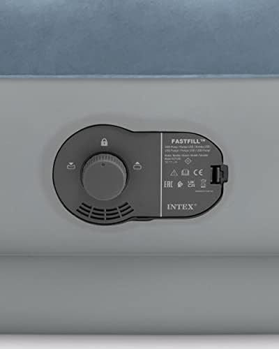 INTEX 64157E Dura-Beam Plus Közép-Emelkedés Matrac: Rost-Tech – Twin Méret – Beépített USB-Elektromos Szivattyú – 14in Ágy Magasság