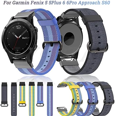 EKSIL 22mm Nylon Watchband A Garmin Fenix 6 6X Pro Csuklópánt Heveder Fenix 5 5Plus 935 S60 Quatix5 gyorskioldó Smartwatch Tartozék