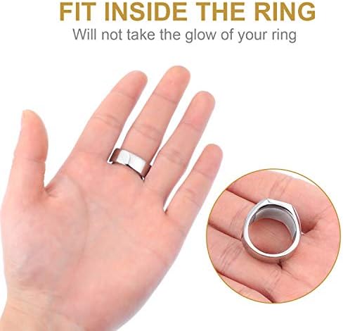 Blulu Gyűrű Méret Beállító Laza Beállító Gyűrűk Láthatatlan Gyűrű sorozatba tartozó, Tiszta Ruhával Széles Rögzítő Gyűrű, 5 Lap (85