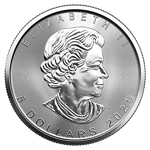 2021 CA 1 óz Ezüst Kanadai Maple Leaf Érme Brilliant Uncirculated az Eredetiséget igazoló Tanúsítvány $5 BU