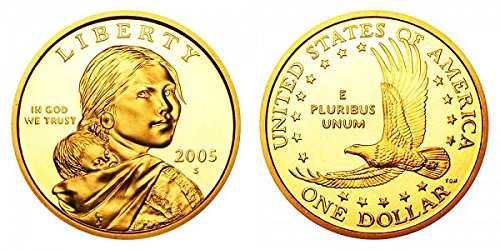 2005 S Sacagawea Amerikai Indián Bizonyíték MINKET Érme DCAM Gem Modern Dollár $1 $1 Bizonyíték DCAM MINKET Menta
