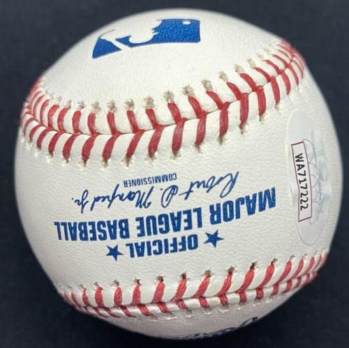 Randy Johnson AL NL Cy Young Stat Aláírt Baseball Szett SZÖVETSÉG Tanú - Dedikált Baseball