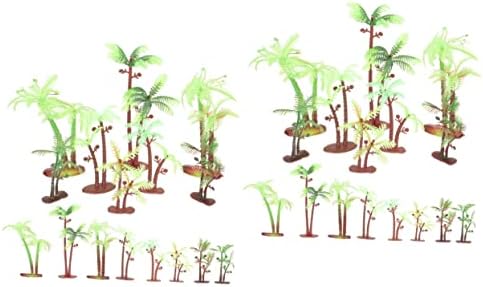 Didiseaon 80 Db Kókusz Dísz Vonat Torta Dekoráció Mini Növények Műanyag Akvárium Kis Akvárium Növények Mesterséges Mesterséges