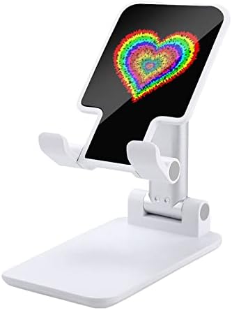 Tie-Dye Szív mobiltelefon Állvány Összecsukható Állítható Mobiltelefon Jogosultja Asztali Dokkoló Kompatibilis az iPhone Kapcsoló Tabletta