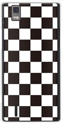 A második Bőr Kockás Zászló Fekete x Fehér (Puha TPU Törlés) / a Folyam X GL07S/EMOBILE EHWGL7-TPCL-799-J231