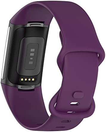 HUABAO óraszíj Kompatibilis Fitbit Díj 5,Állítható Szilikon Sport Szíj Csere Zenekar a Fitbit Díj 5 Smart Óra (Rózsaszín+Lila+Kékeszöld, L)
