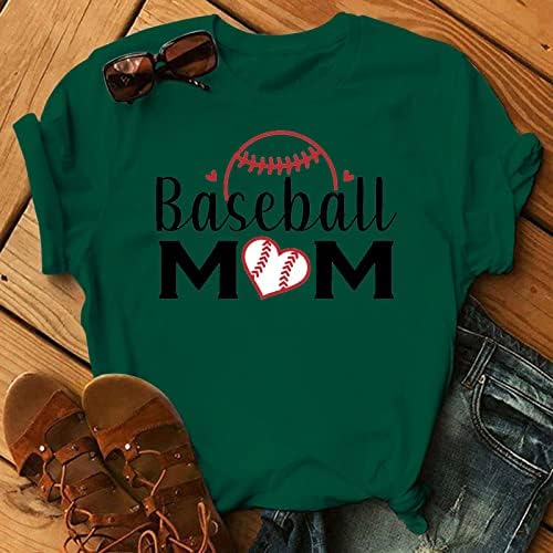 Baseball Anya Pólók Baseball Szerelem Grafikus Póló, Női Nyári Levél Nyomtatás Rövid Ujjú Póló