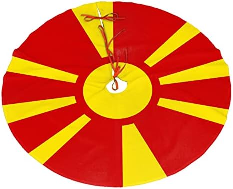 Karácsonyfa Szoknya, 30-48 Hüvelyk macedón Zászló Fa Mat a Karácsonyi Dekorációk, karácsonyi Parti Díszek