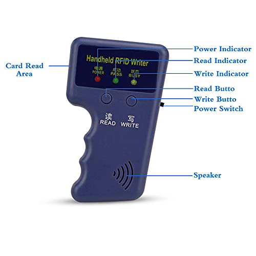 HERNAS 125KHz RFID-Fénymásoló, Korszerűsített Kézi RFID Olvasó Író Sokszorosító Dekóder, a 10db Újraírható EM4305/T5577 Keychains