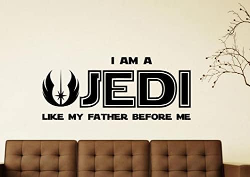 Jedi vagyok, Mint Az Apám előttem Fali Matrica Idézet Jel Vinyl Matrica, Fali Poszter Hálószoba Gyerekszoba Wall Art Gyerek Szoba Fal