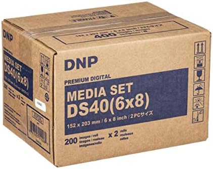 DNP 2x DS40 6x8 Dyesub Nyomtató Papír, 400, Fényes Nyomatok