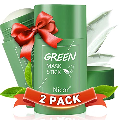 Oqewva Zöld Tea Maszk Stick Arc Mitesszerek Eltávolító Maszk 2 Csomag Hidratáló a Bőr Öregedés Zöld Tea Mélyen Tisztít Maszk Stick