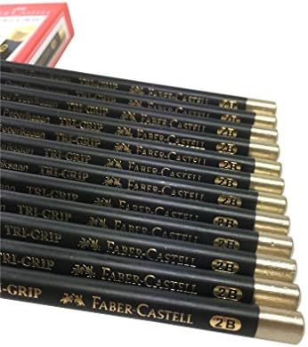 Faber-Castell Fa grafit Ceruza Tri-Grip 2B Sima, Sötét Előre kihegyezett Ceruza - Doboz 12