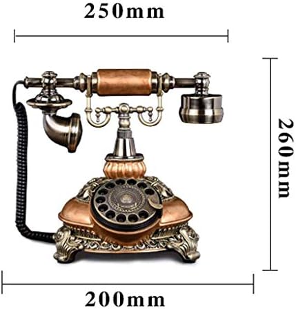 ZYZMH Telefon - Klasszikus Vintage Retro Telefon, Régi Tárcsás Telefon Forgó Tárcsa Antik Vezetékes