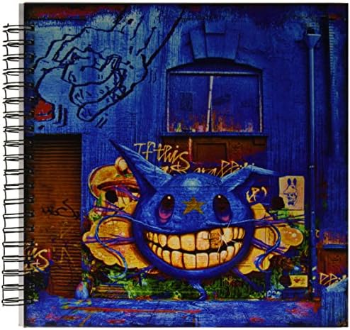 3dRose db_55979_2 Falon Kék Graffiti Fogak Grunge Memória Könyv, 12 12-Es