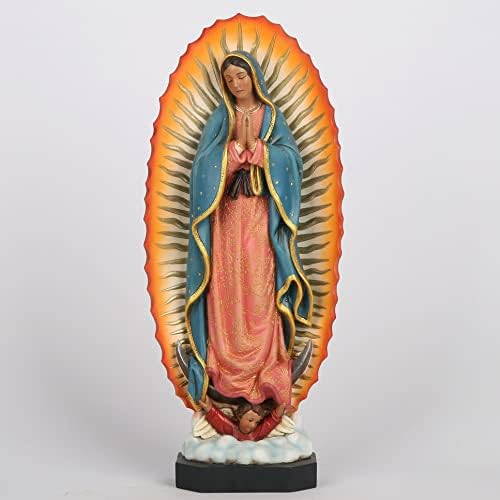 BC BUILDCLASSIC Our Lady of Guadalupe Ábra, Katolikus Figura, 14.75 inch H, Kézzel Festett
